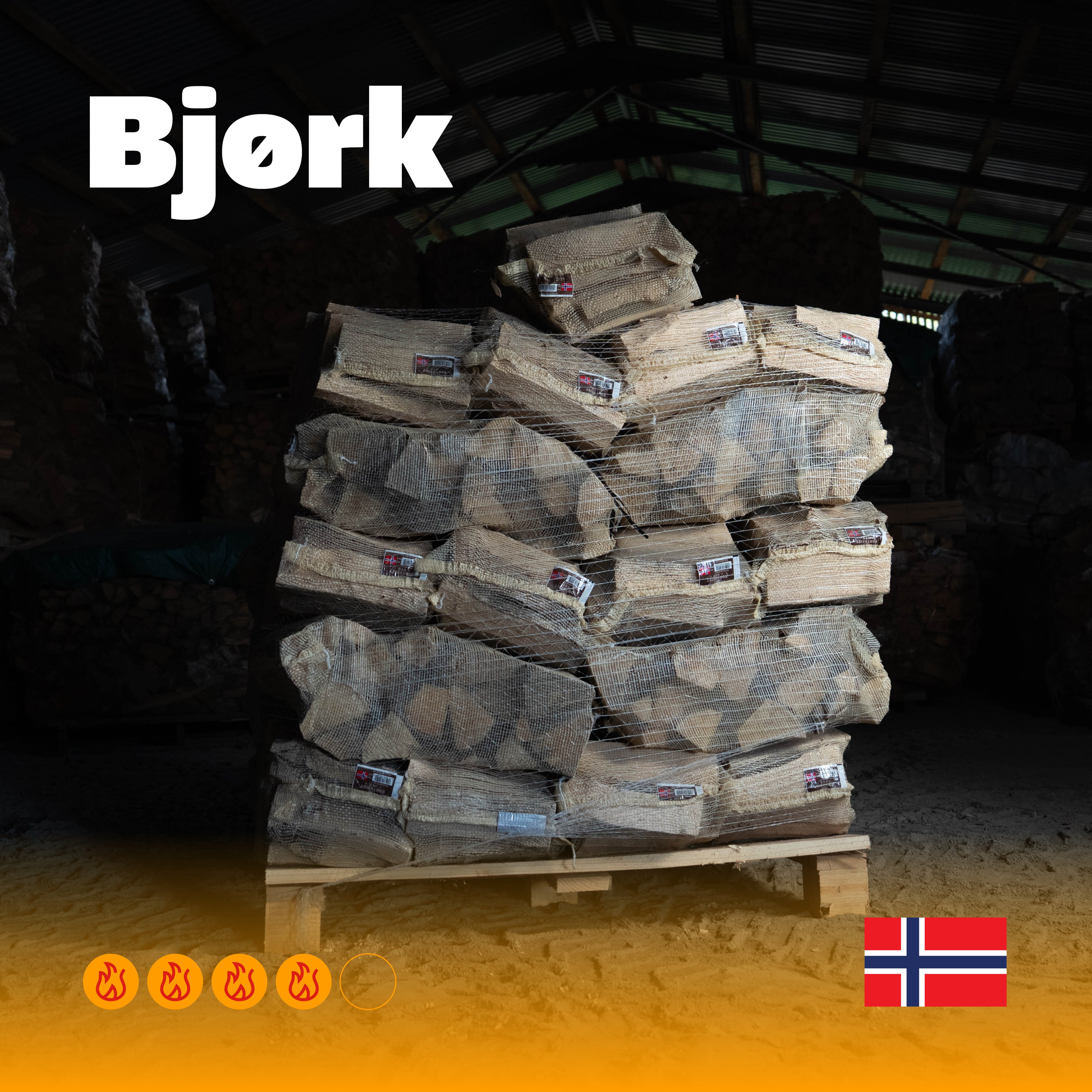 Pakke: Bjørk - 10 x 40 L sekker